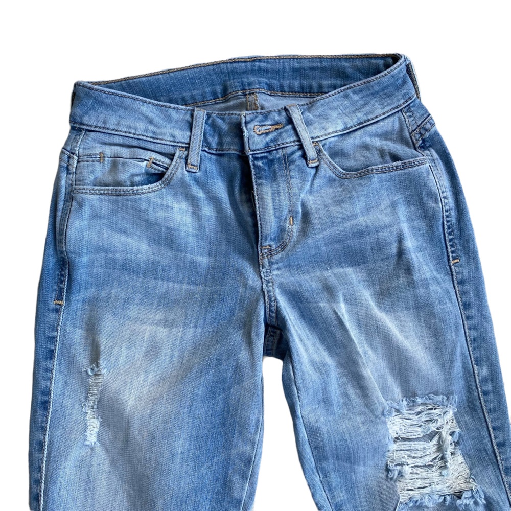 Blue Ripped Jeans size 24 - Picture 3 of 4